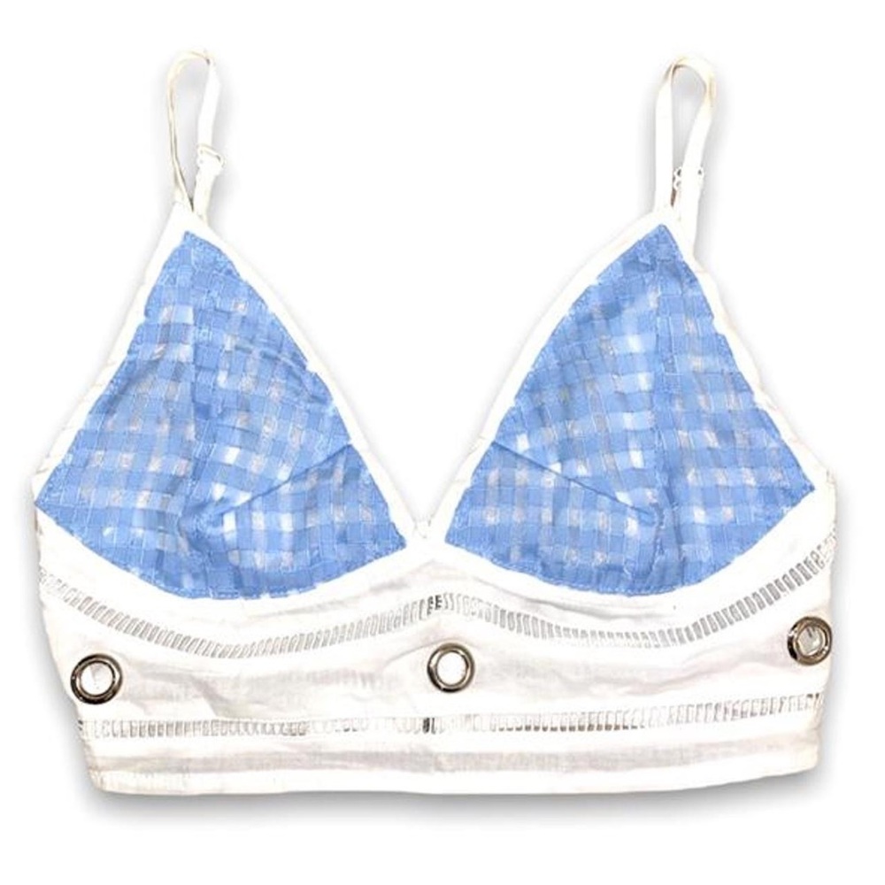 💙 LF THE BRAND Blue and White Crop Top 🤍